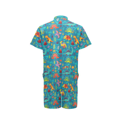 Dinosaur Cartoon Style Men's Romper