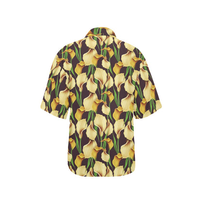 Lily Pattern Print Design LY013 Women's Hawaiian Shirt