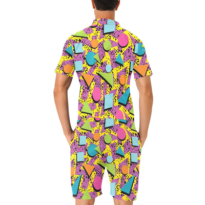 80s Pattern Print Design 1 Men's Romper