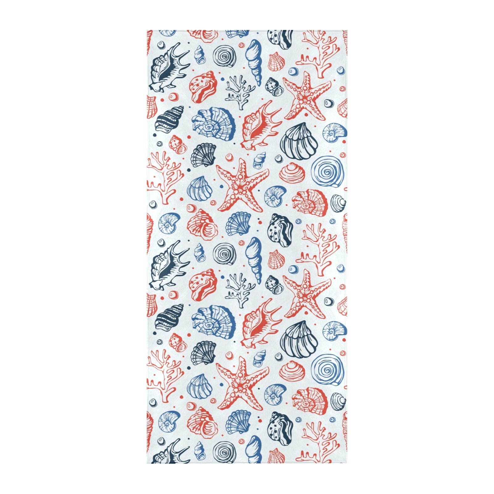 Seashell Print Design LKS307 Beach Towel 32" x 71"