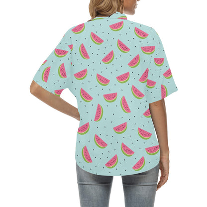 Watermelon Pattern Print Design WM06 Women's Hawaiian Shirt