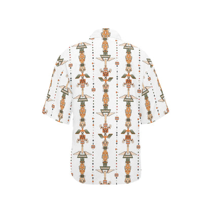 Totem Print Design LKS302 Women's Hawaiian Shirt