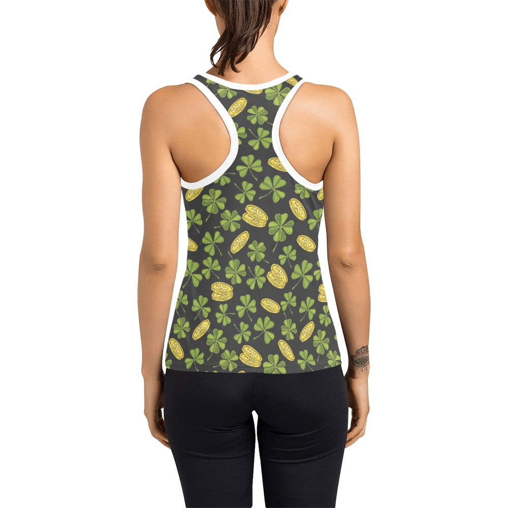 St Patricks Day Print Design LKS305 Women's Racerback Tank Top