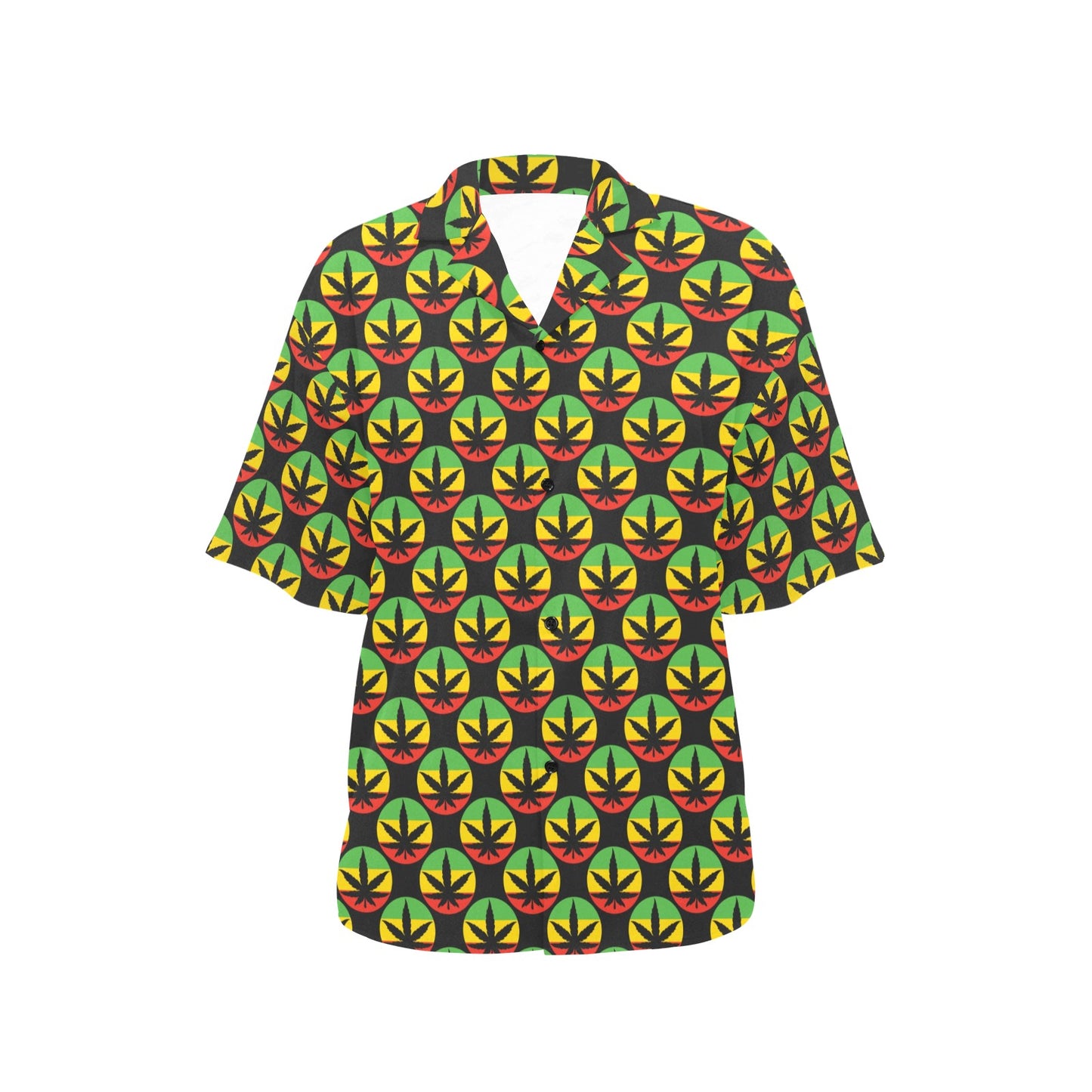 Rasta Reggae Color Design Women's Hawaiian Shirt