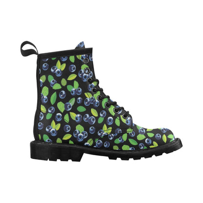 Blueberry Pattern Print Design BB03 Women's Boots