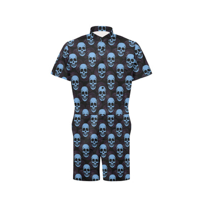 Skull Print Design LKS3012 Men's Romper