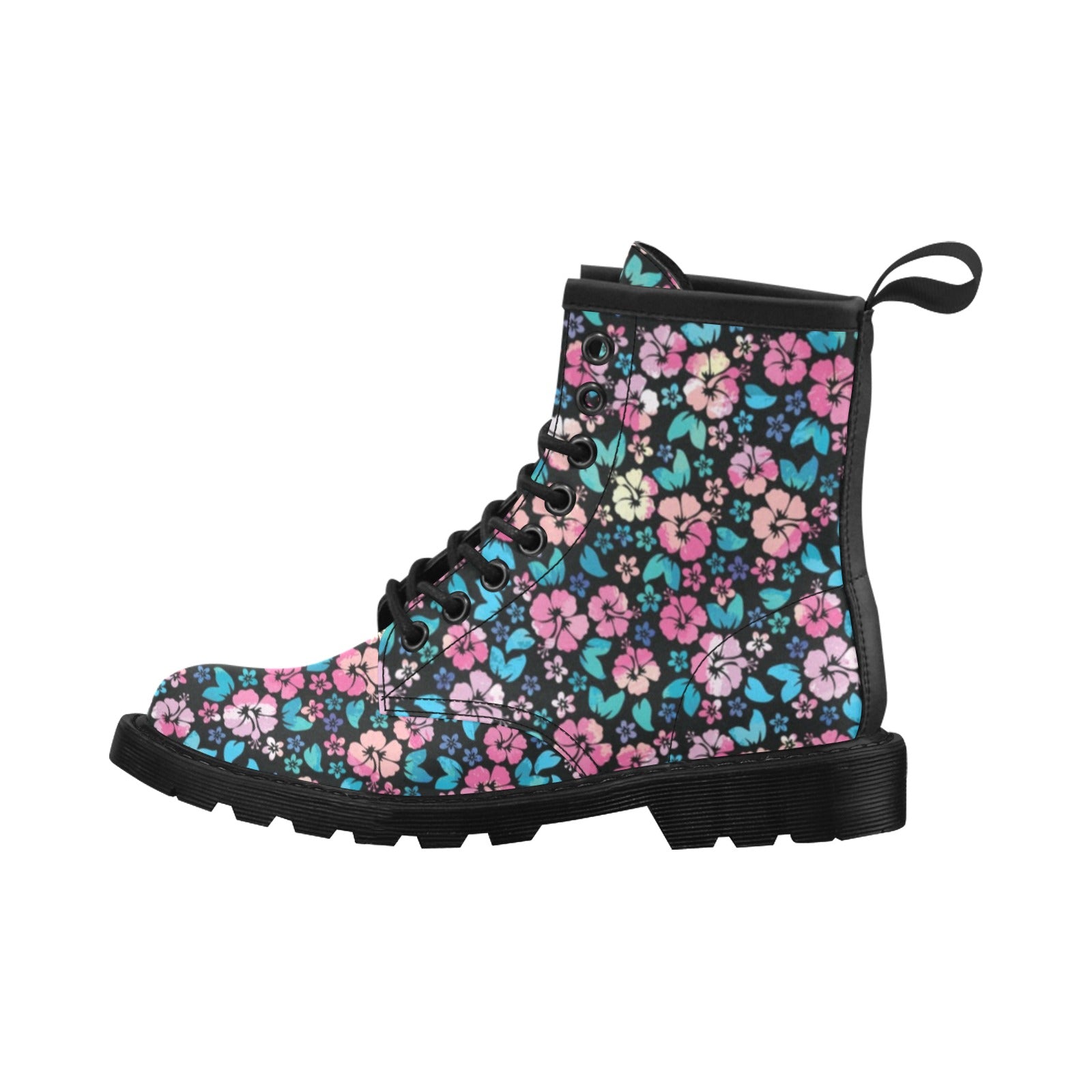 Pink Hibiscus Hawaiian Flower Women's Boots