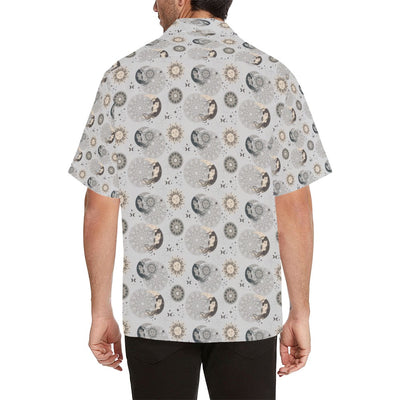 Sun Moon Print Design LKS302 Men's Hawaiian Shirt