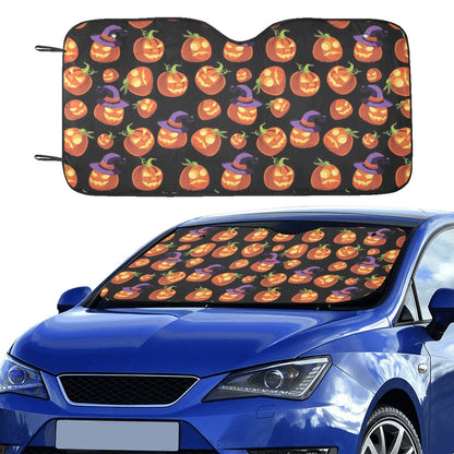 Witch Pumpkin Halloween Print LKS302 Car front Windshield Sun Shade