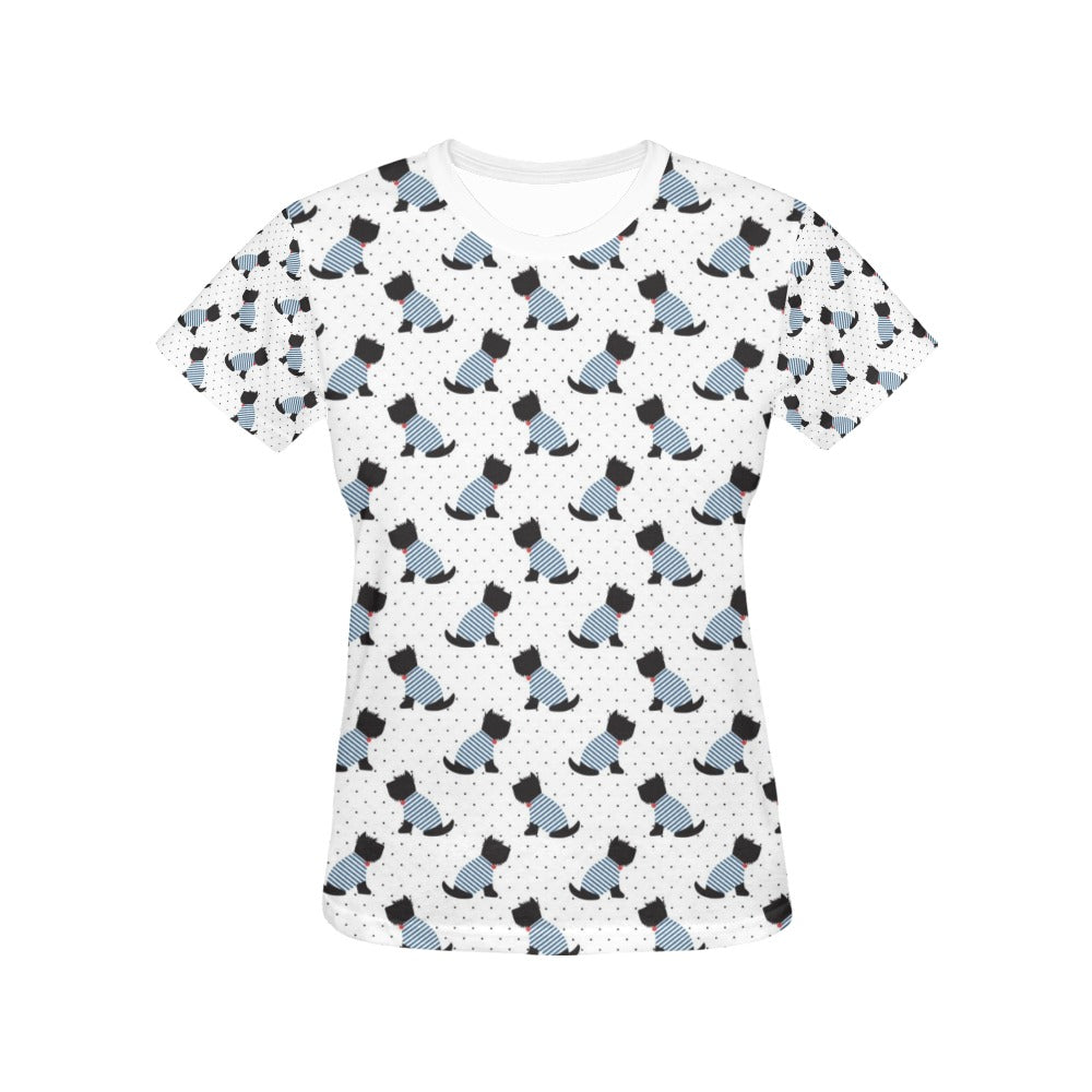 Scottish Terriers Print Design LKS3013 Women's  T-shirt