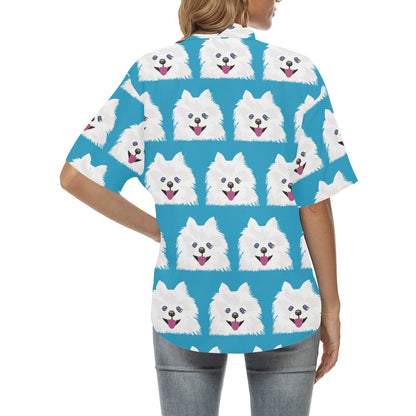 Pomeranians Pattern Print Design A05 Women's Hawaiian Shirt