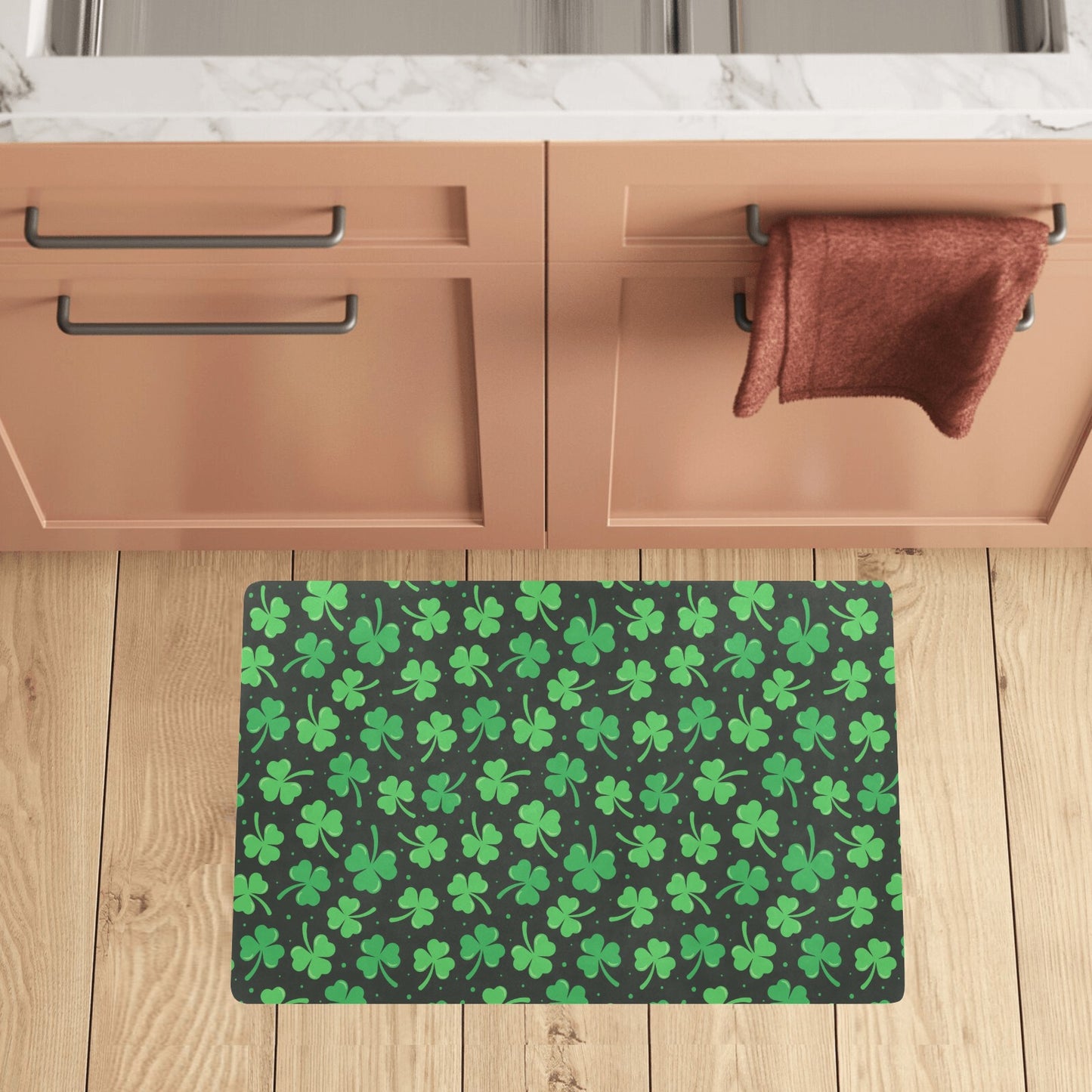 Clover Pattern Print Design 04 Kitchen Mat