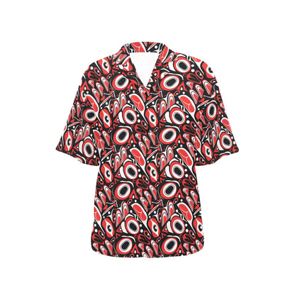 Totem Pole Texture Design Women's Hawaiian Shirt