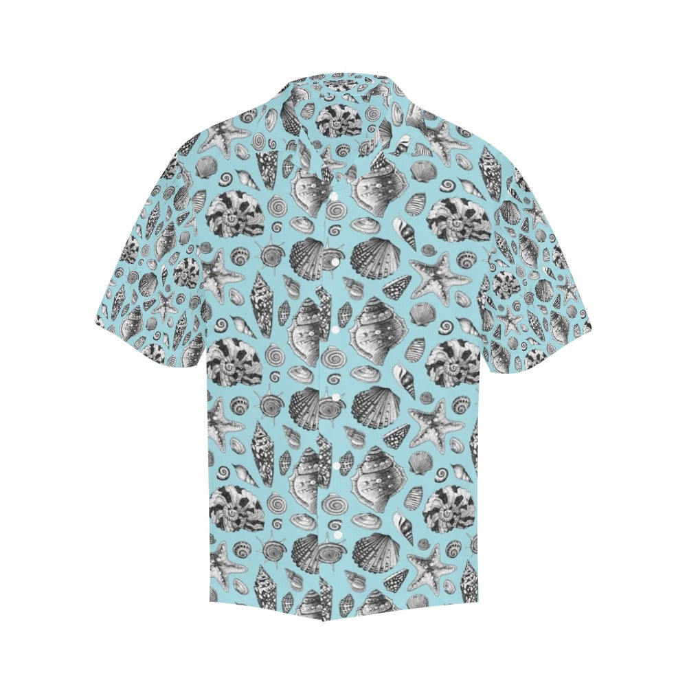 Seashell Beach Print Design LKS302 Men's Hawaiian Shirt