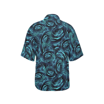 Camellia Pattern Print Design CM04 Women's Hawaiian Shirt