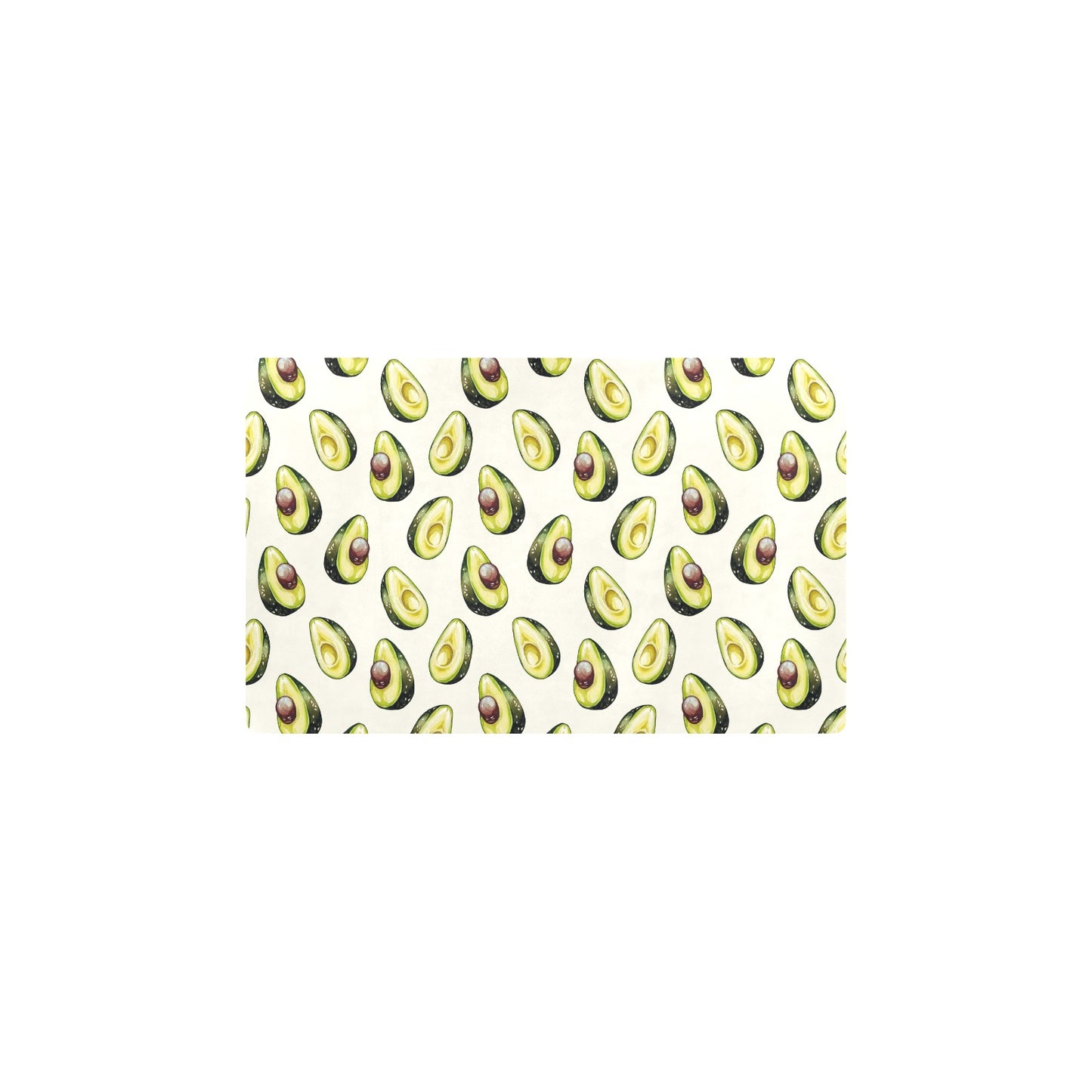 Avocado Pattern Print Design 01 Kitchen Mat