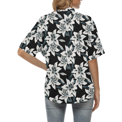 Lily Pattern Print Design 03 Women's Hawaiian Shirt