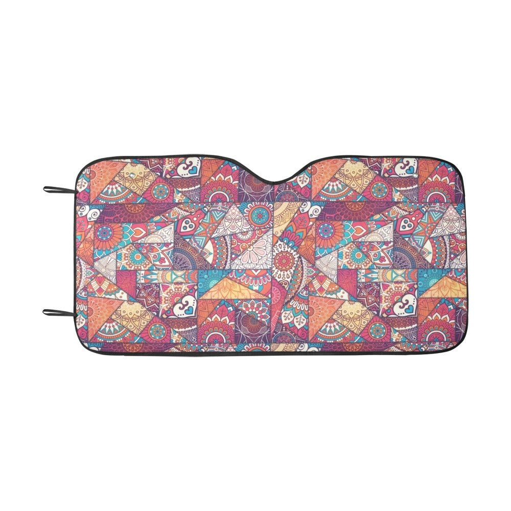 Patchwork Print Design LKS401 Car front Windshield Sun Shade