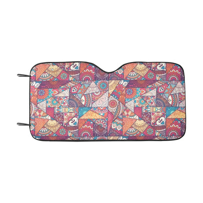 Patchwork Print Design LKS401 Car front Windshield Sun Shade