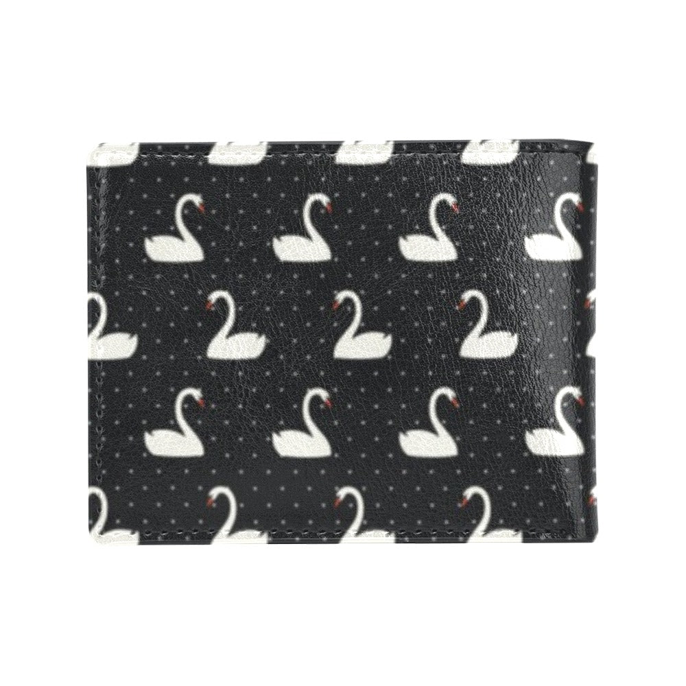Swan Print Design LKS401 Men's ID Card Wallet