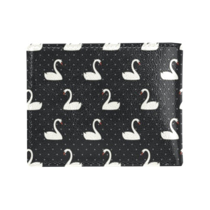 Swan Print Design LKS401 Men's ID Card Wallet