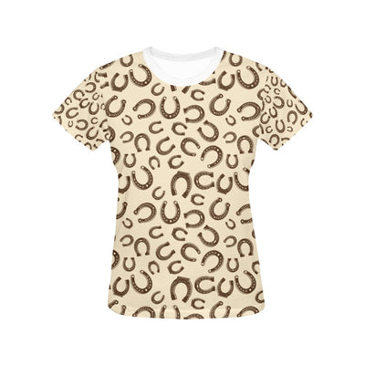 Horseshoe Print Design LKS302 Women's  T-shirt