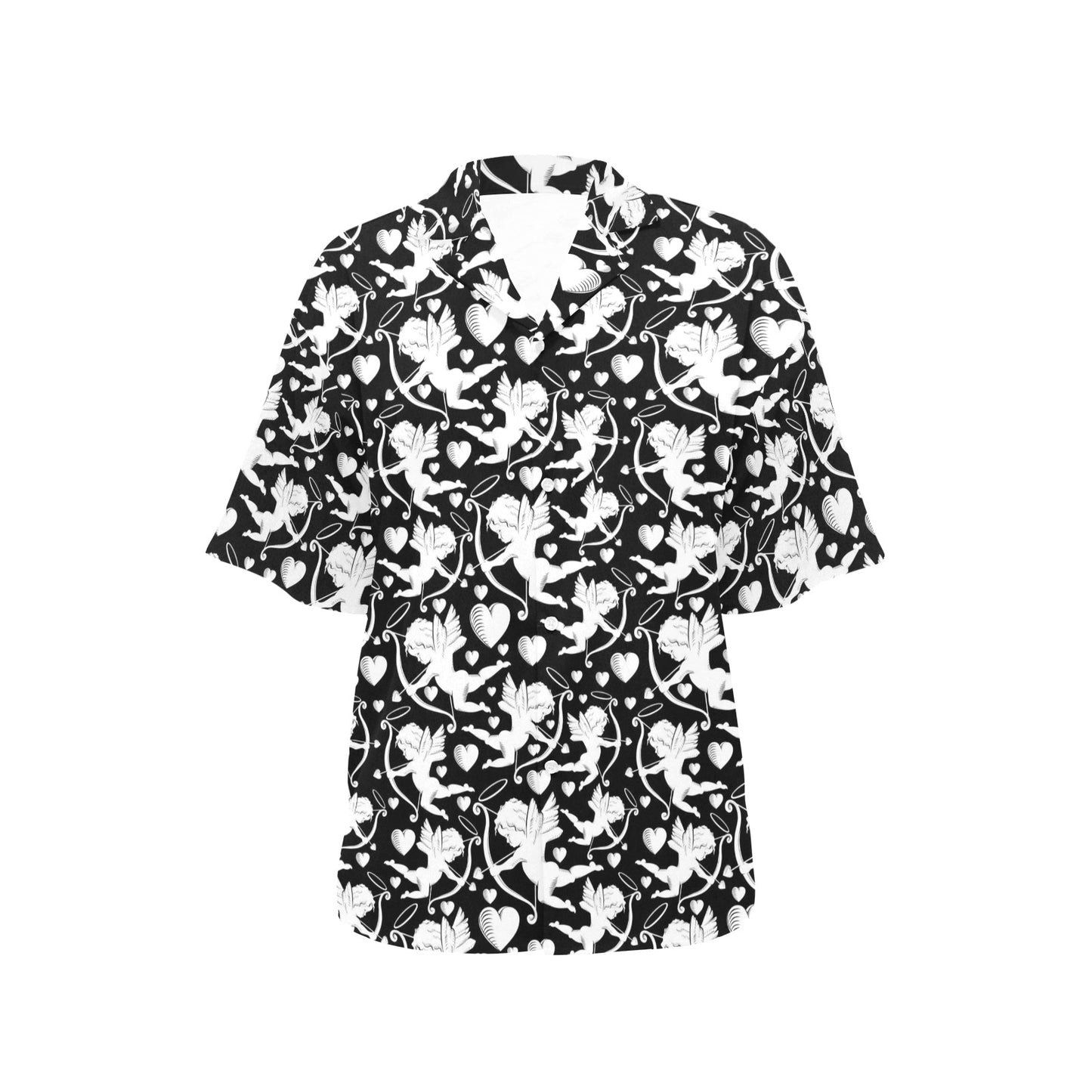 Cupid Pattern Print Design 04 Women's Hawaiian Shirt