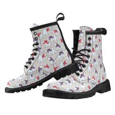 Polar Bear Pattern Print Design PB04 Women's Boots