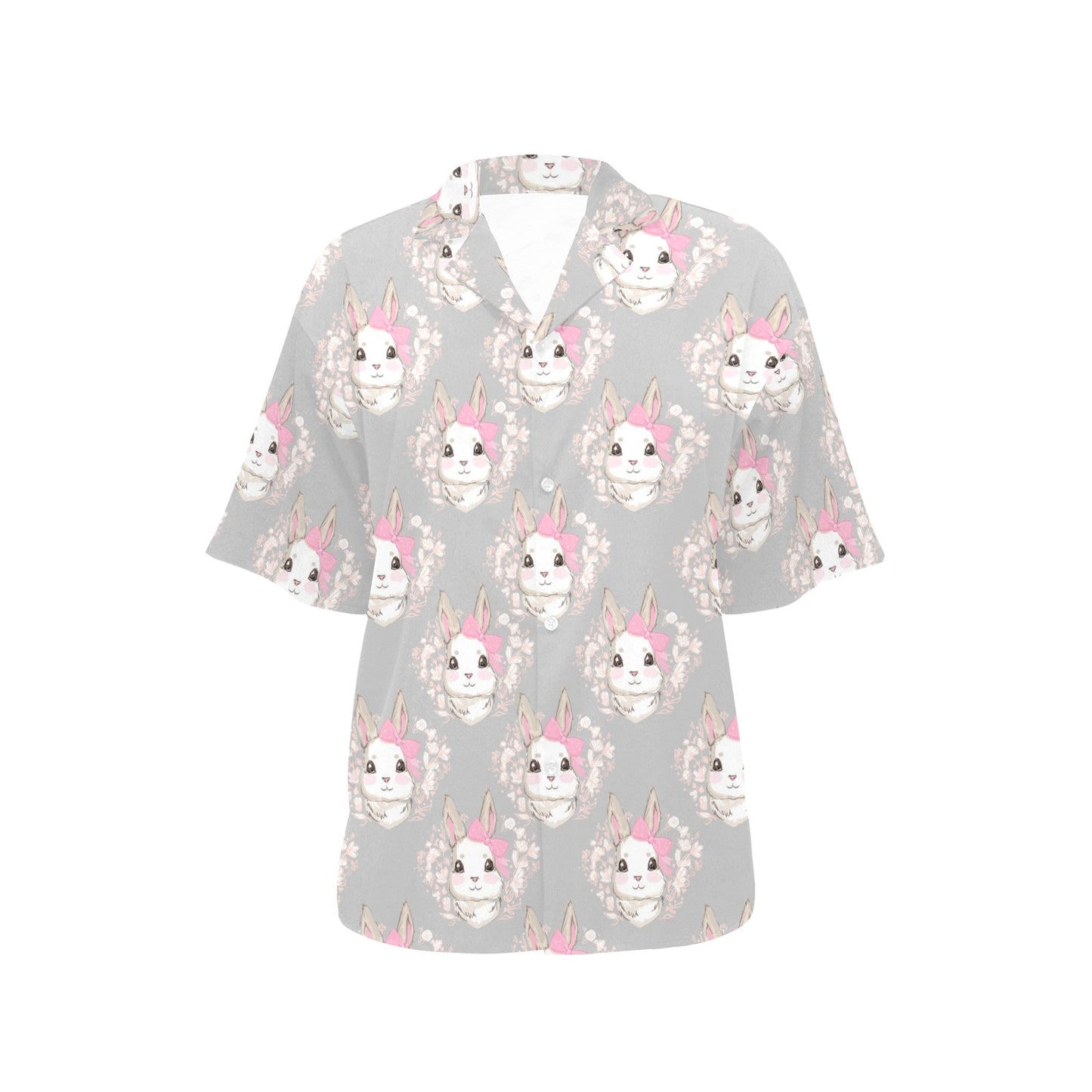 Rabbit Pattern Print Design RB07 Women's Hawaiian Shirt