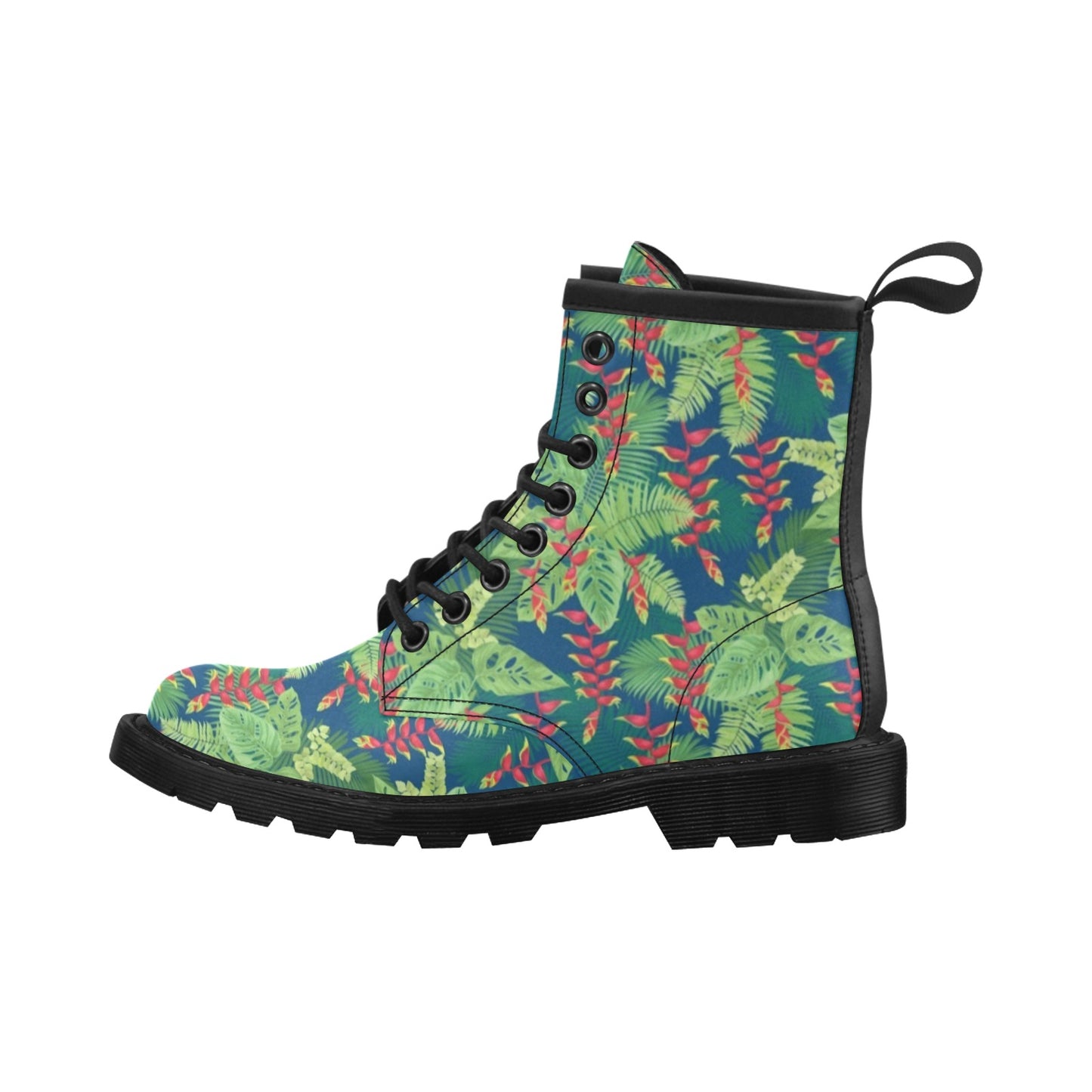 Heliconia Pattern Print Design HL08 Women's Boots