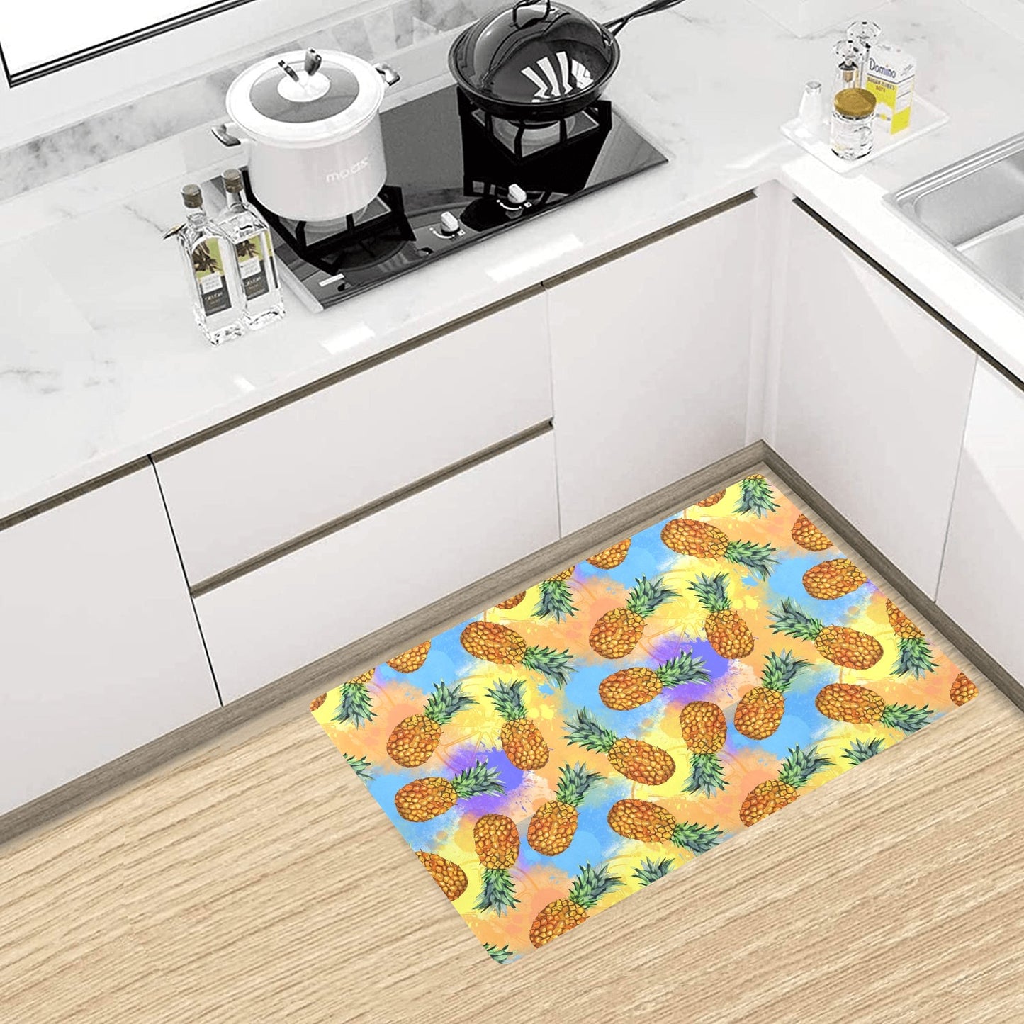 Pineapple Pattern Print Design PP09 Kitchen Mat