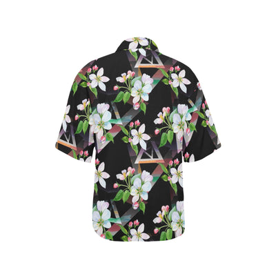 Apple blossom Pattern Print Design AB07 Women's Hawaiian Shirt