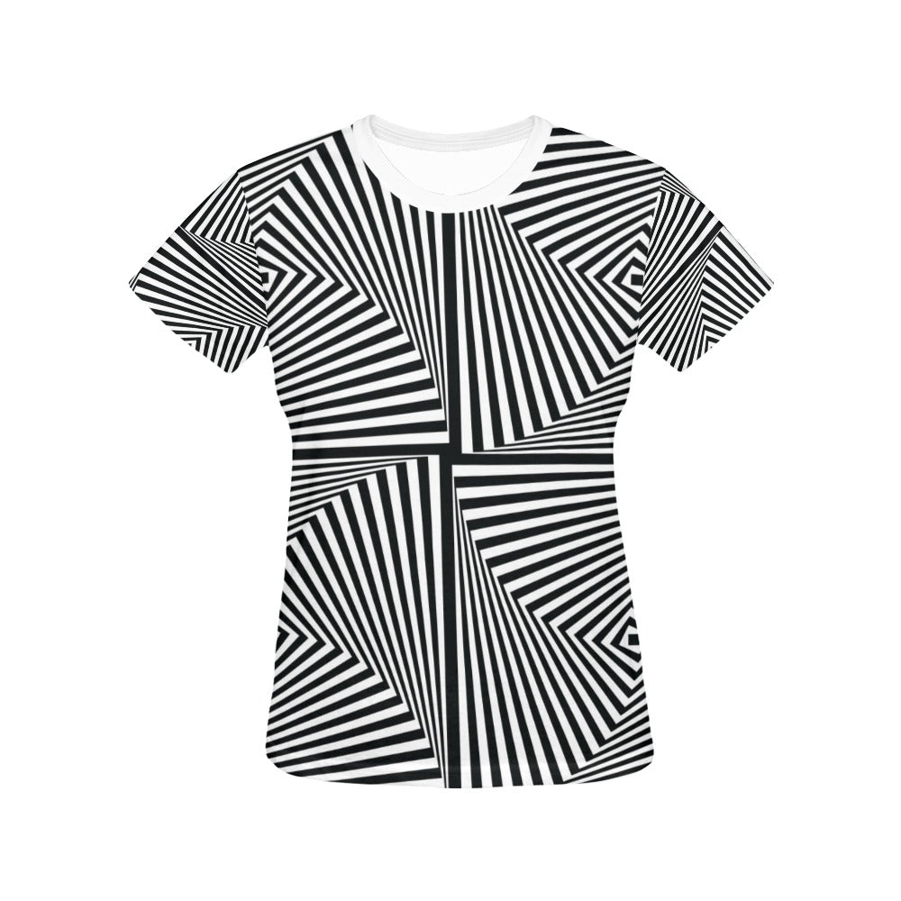 Vortex Print Design LKS302 Women's  T-shirt
