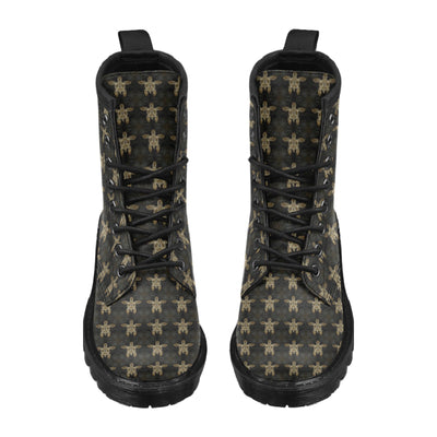 Gold Tribal Turtle Polynesian Design Women's Boots