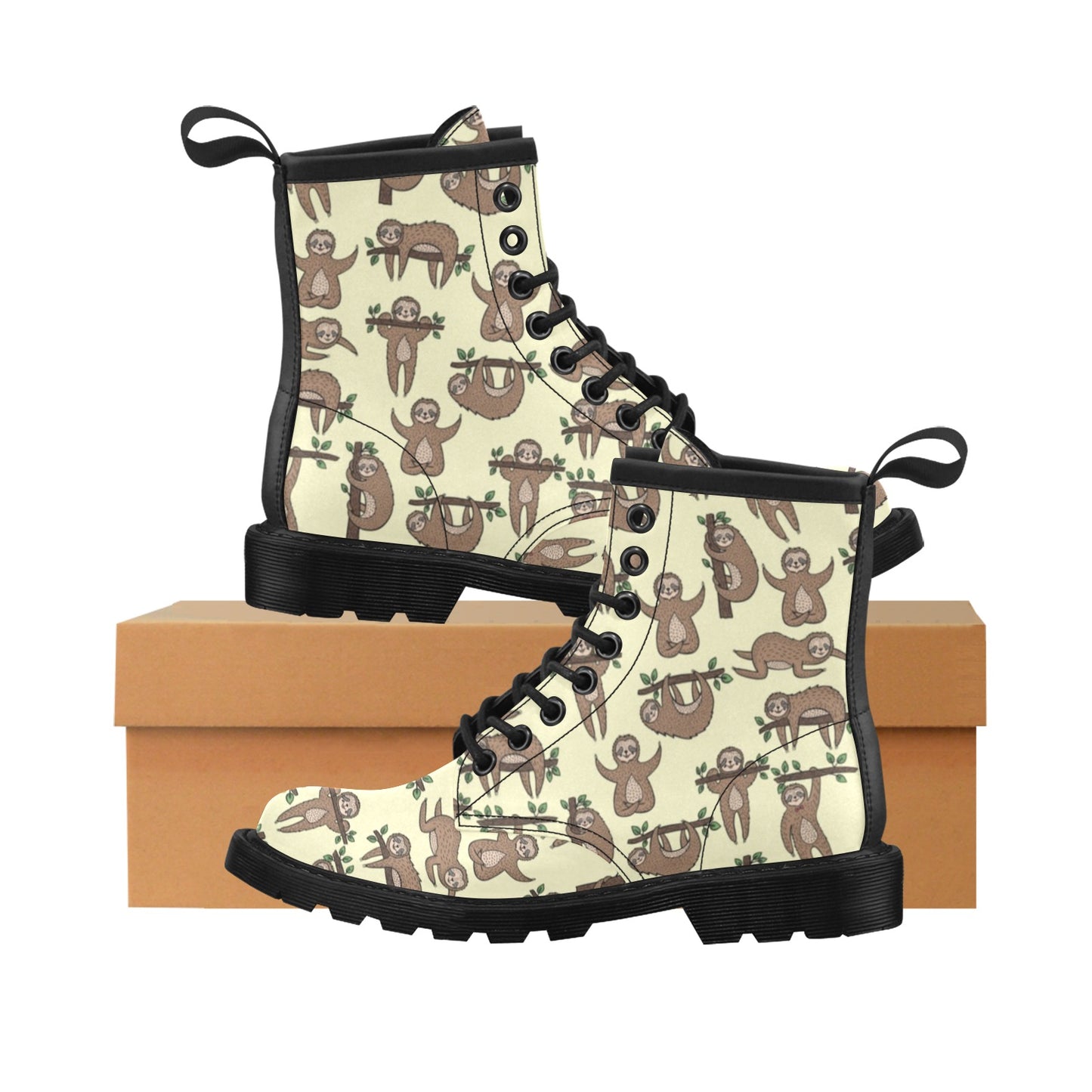 Sloth Print Design LKS3010 Women's Boots