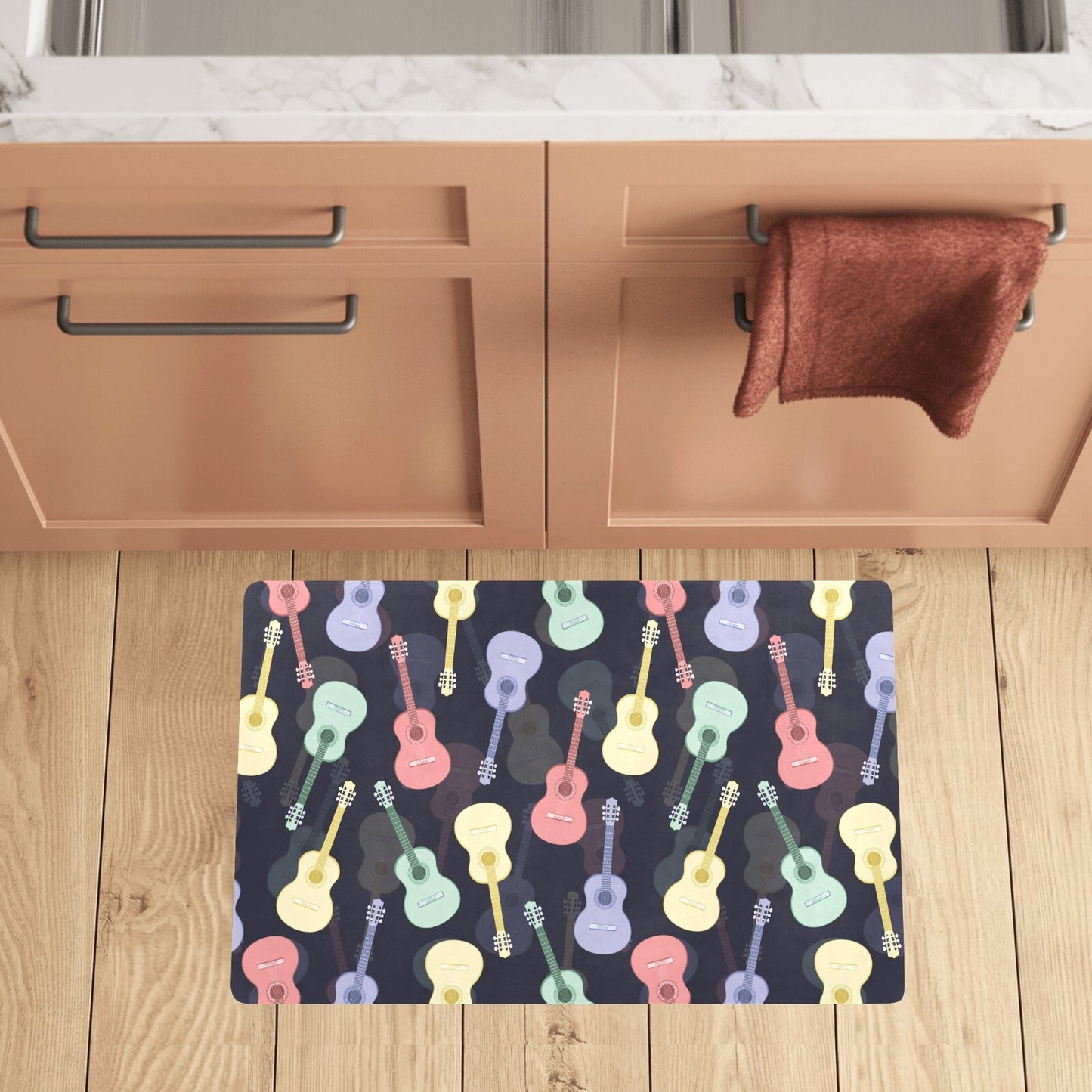 Acoustic Guitar Print Design LKS401 Kitchen Mat