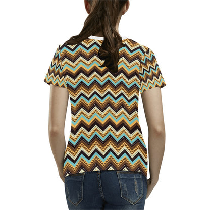 Southwest Pattern Print Design LKS301 Women's  T-shirt