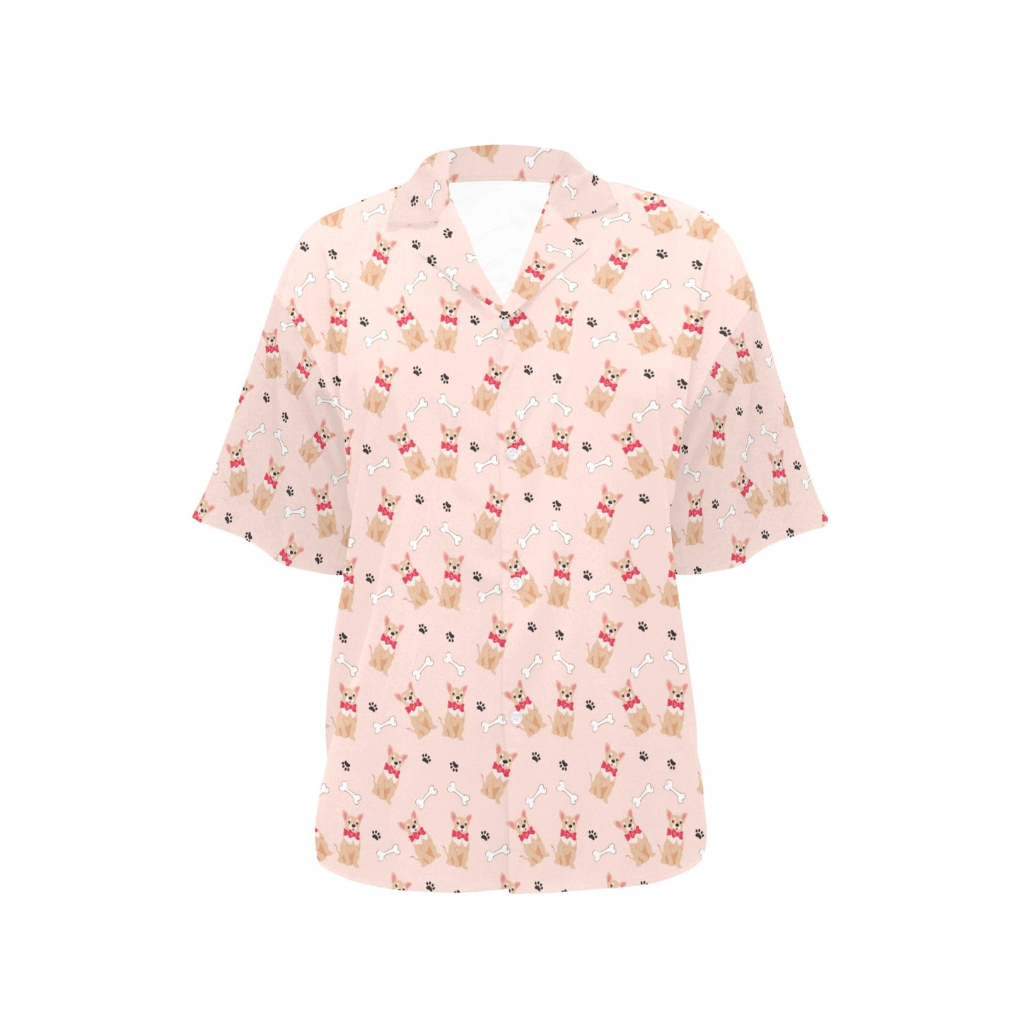 Chihuahua Pattern Print Design 04 Women's Hawaiian Shirt