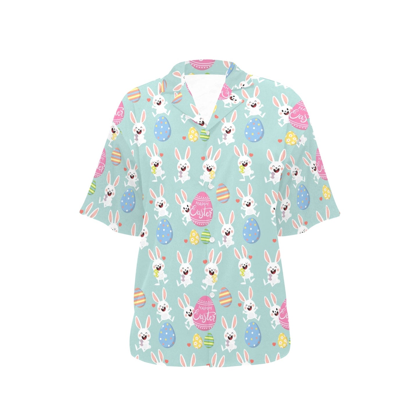 Easter Eggs Pattern Print Design RB014 Women's Hawaiian Shirt