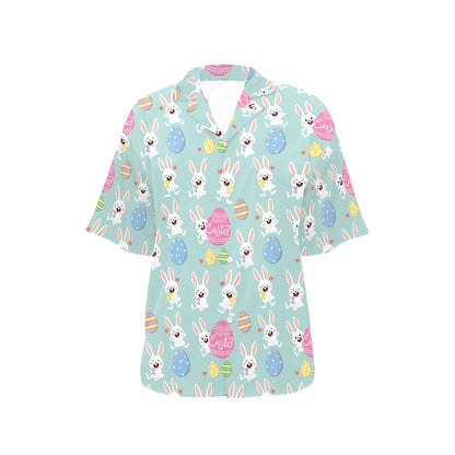 Easter Eggs Pattern Print Design RB014 Women's Hawaiian Shirt