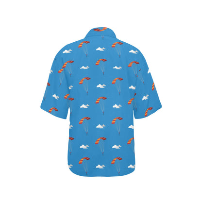 Skydiving Pattern Print Design 02 Women's Hawaiian Shirt