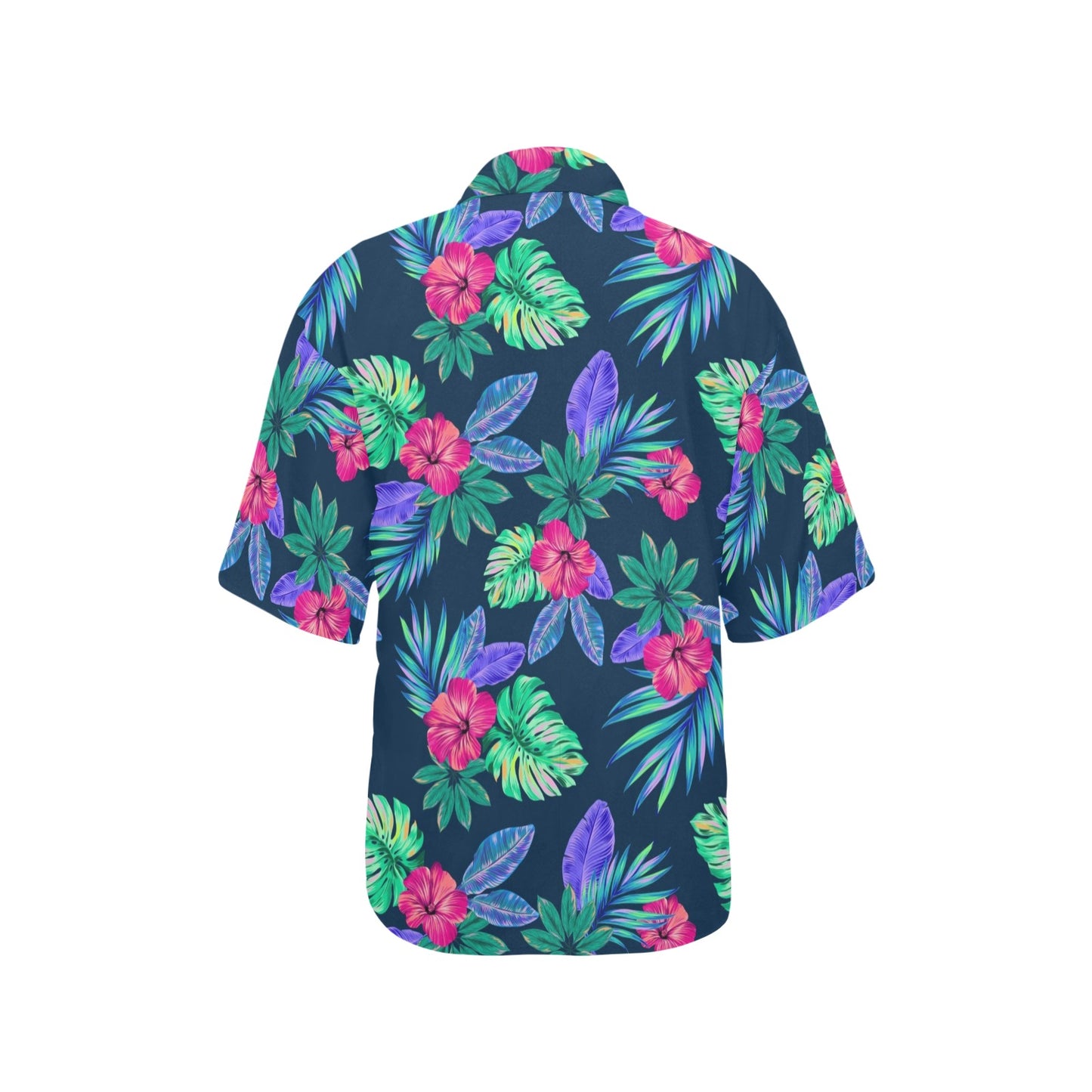 Tropical Flower Pattern Print Design TF09 Women's Hawaiian Shirt