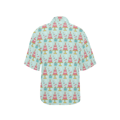 Cake Pattern Print Design 06 Women's Hawaiian Shirt
