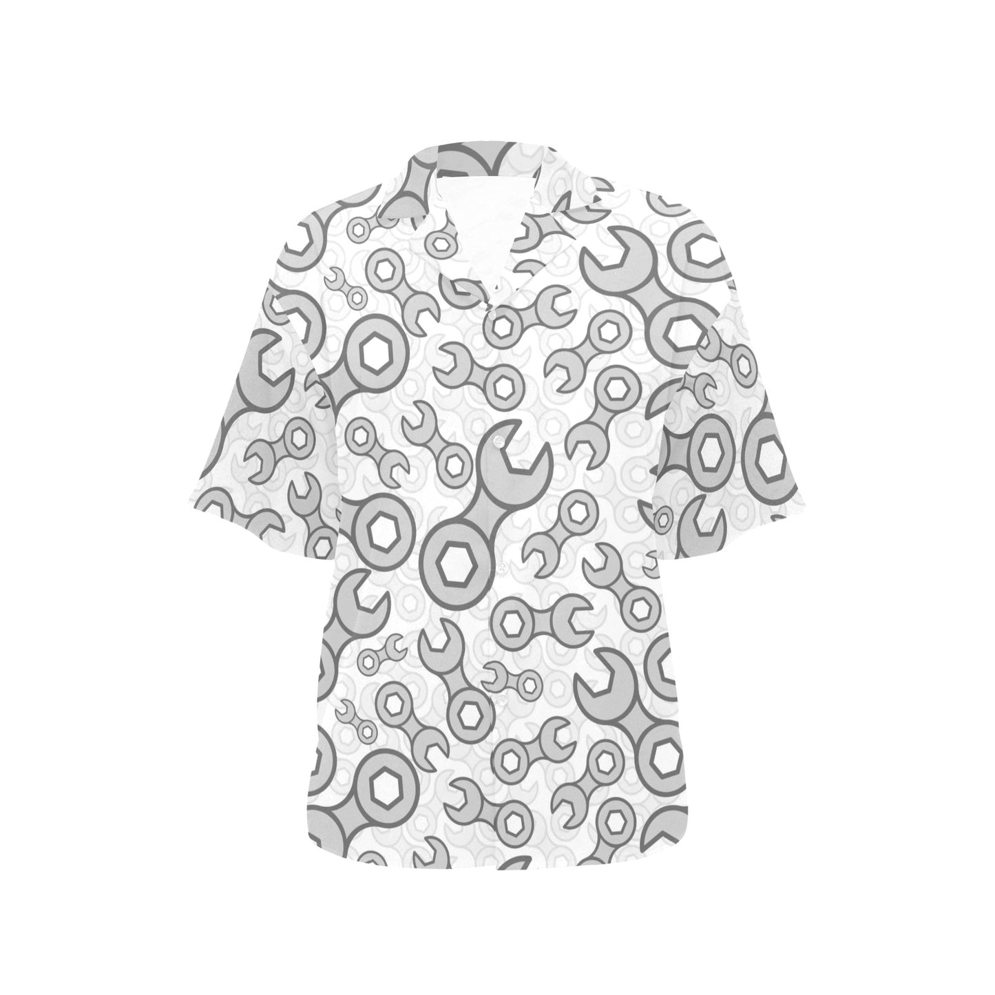 Mechanic Pattern Print Design 05 Women's Hawaiian Shirt