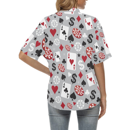 Casino Pattern Print Design 01 Women's Hawaiian Shirt