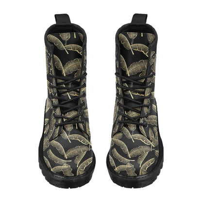 Banana Leaf Pattern Print Design BL07 Women's Boots