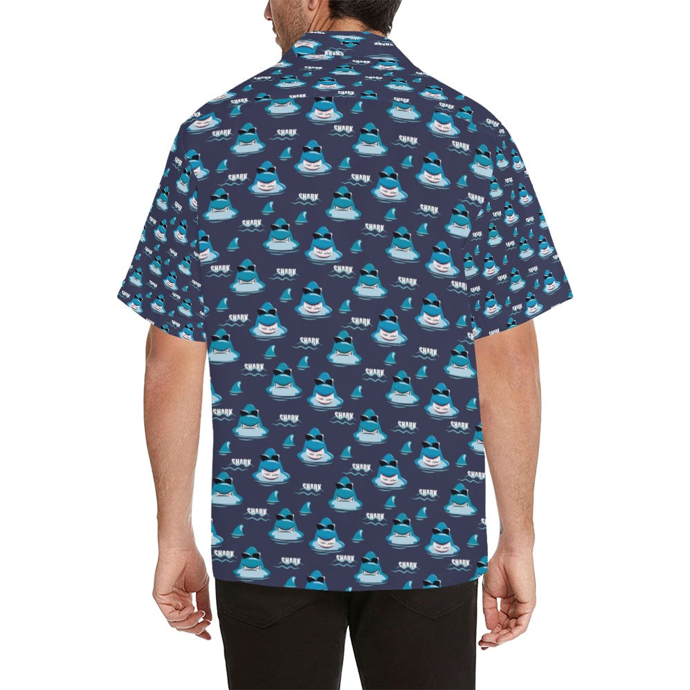 Shark Print Design LKS309 Men's Hawaiian Shirt