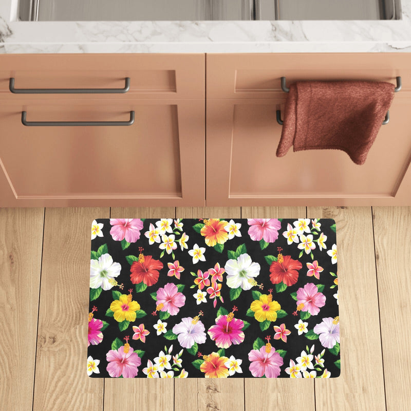 Hibiscus Pattern Print Design HB025 Kitchen Mat