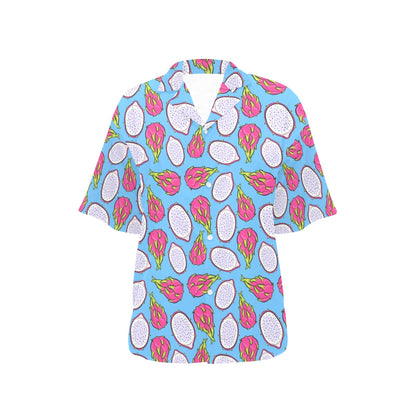 Dragonfruit Pattern Print Design DF04 Women's Hawaiian Shirt