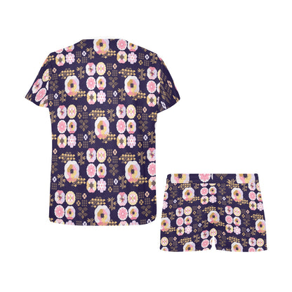 Sakura Japan Style Print Design LKS302 Women's Short Pajama Set